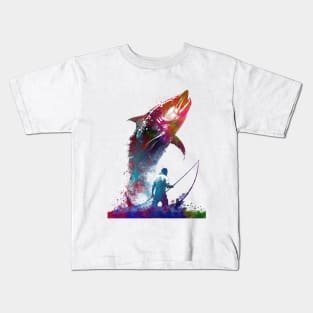 Fishing sport art #fishing Kids T-Shirt